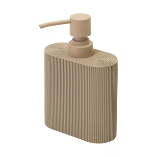 Product image of a beige fluted soap dispenser