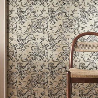 Tiger themed wallpaper from Anthropologie