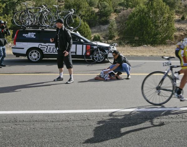 Scott Nydam suffered a serious crash at the 2009 Tour of the Gila.