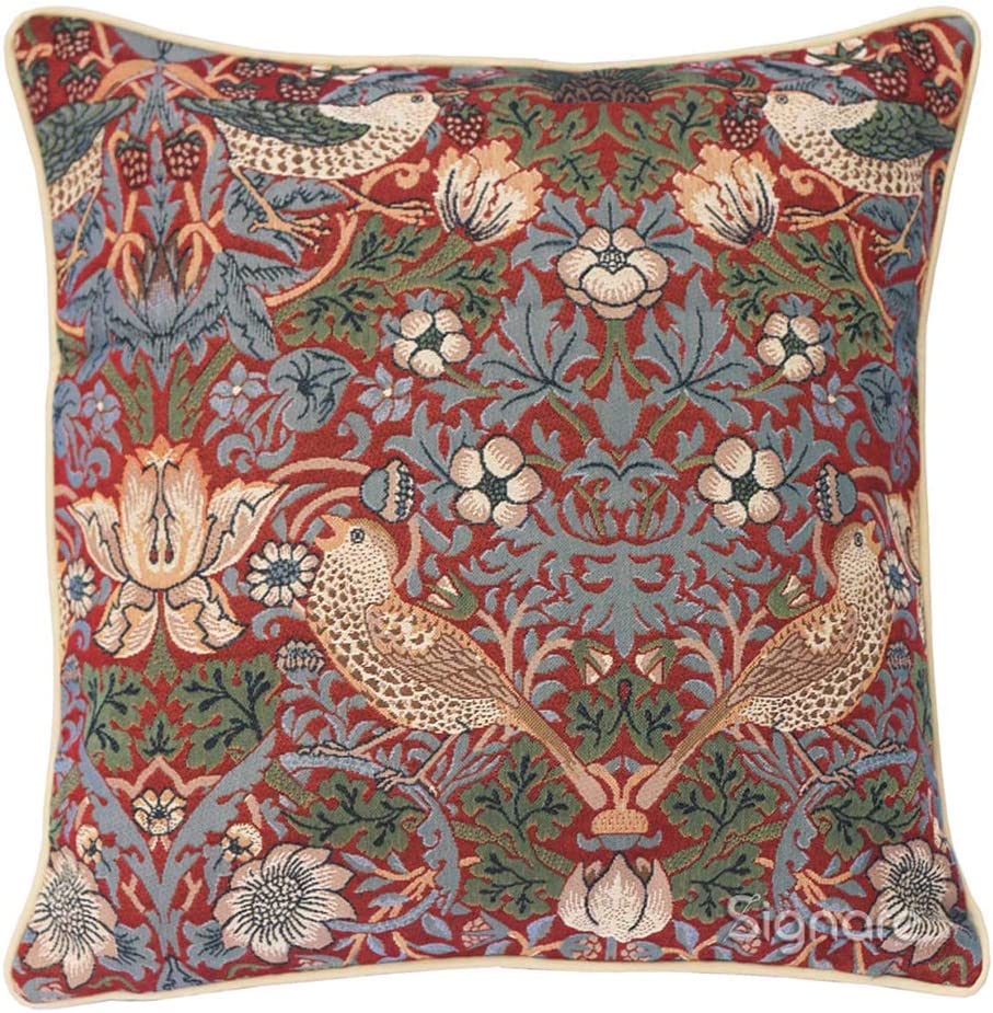 a strawberry thief print pillow