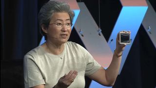 Dr. Lisa Su at SXSW Conference holding MI300 GPU