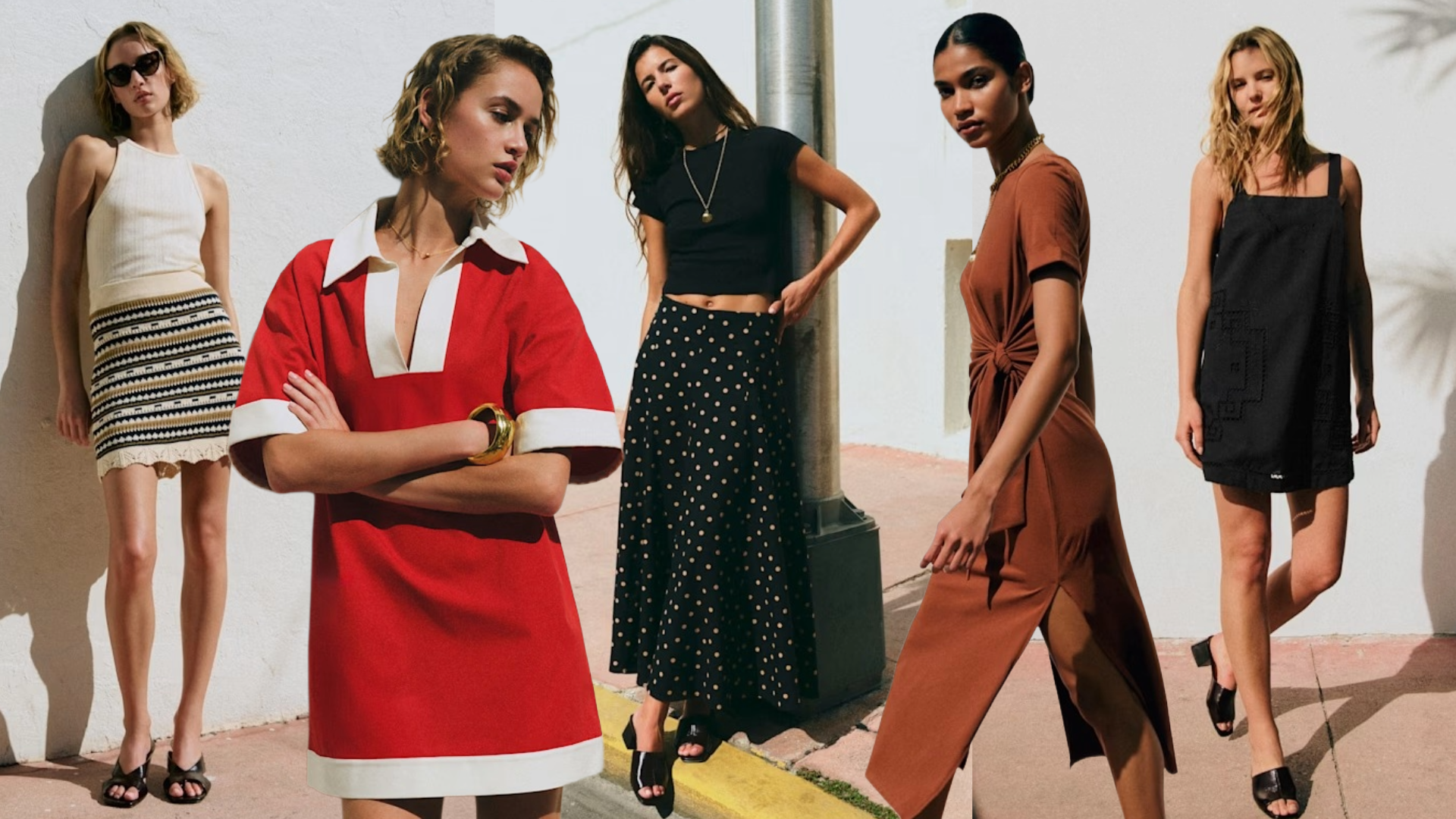 collage of models wearing S&eacute;zane pre-spring 2026 collection