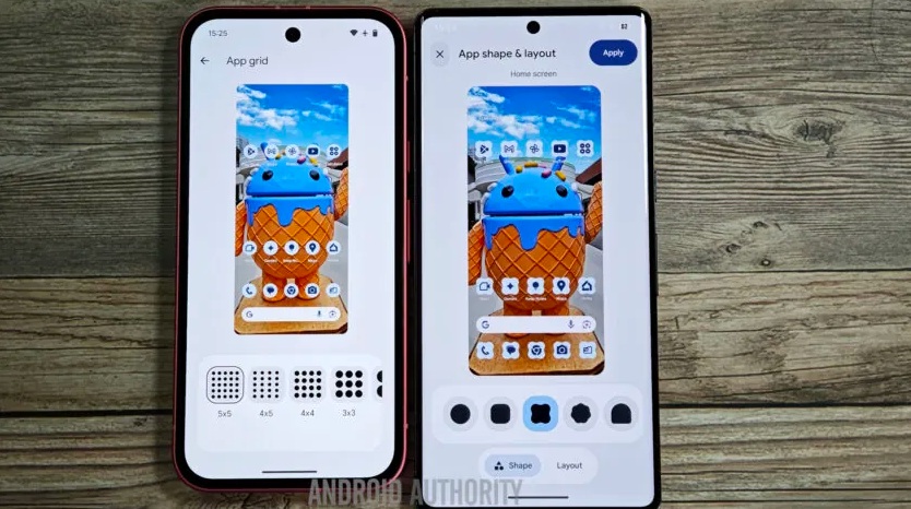Google seems to have prepared new app icon choices for Android 16, involving more "geometric" shapes.