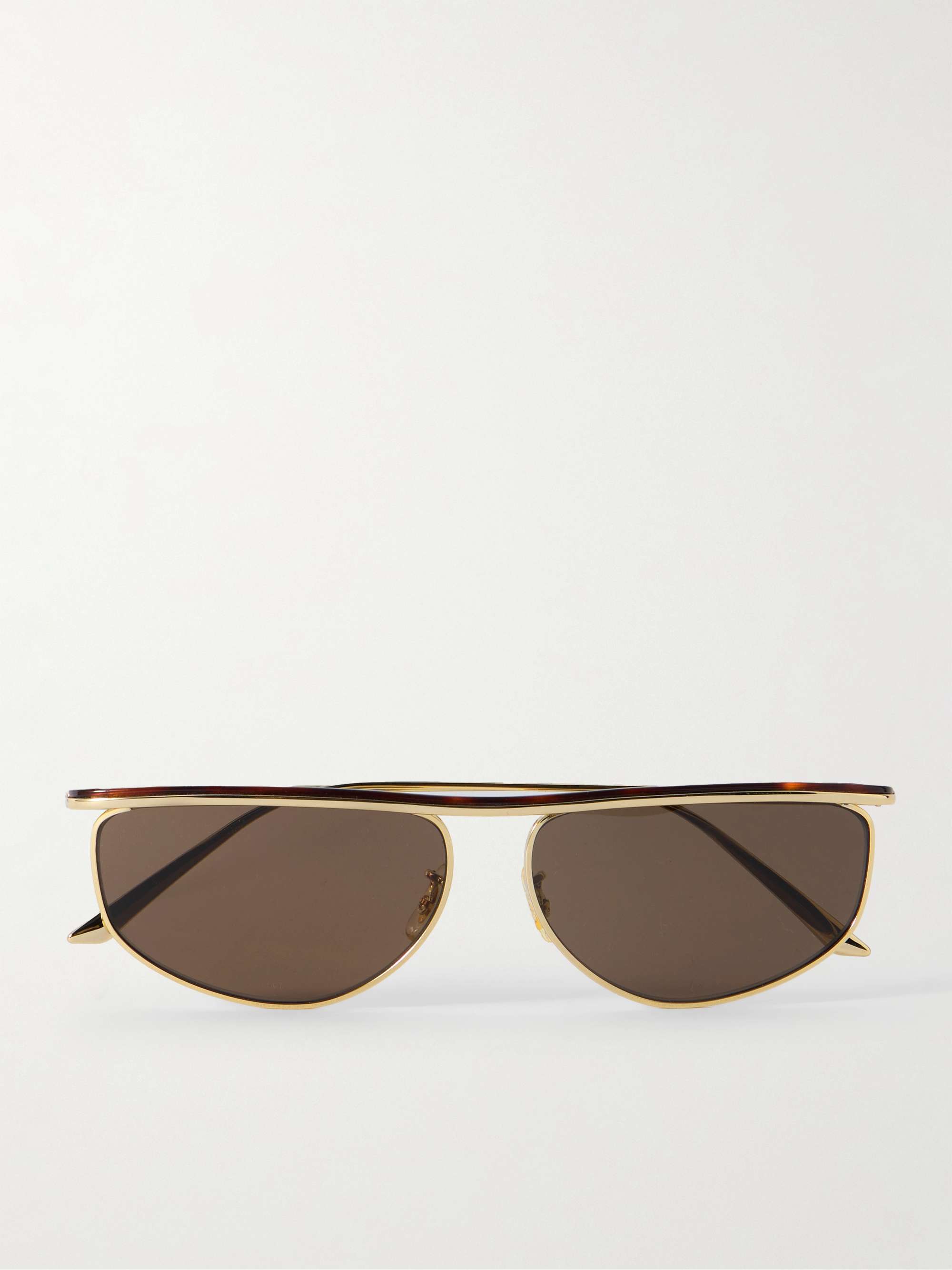 + Khaite 1986 D-Frame Tortoiseshell Acetate and Gold-Tone Metal Sunglasses