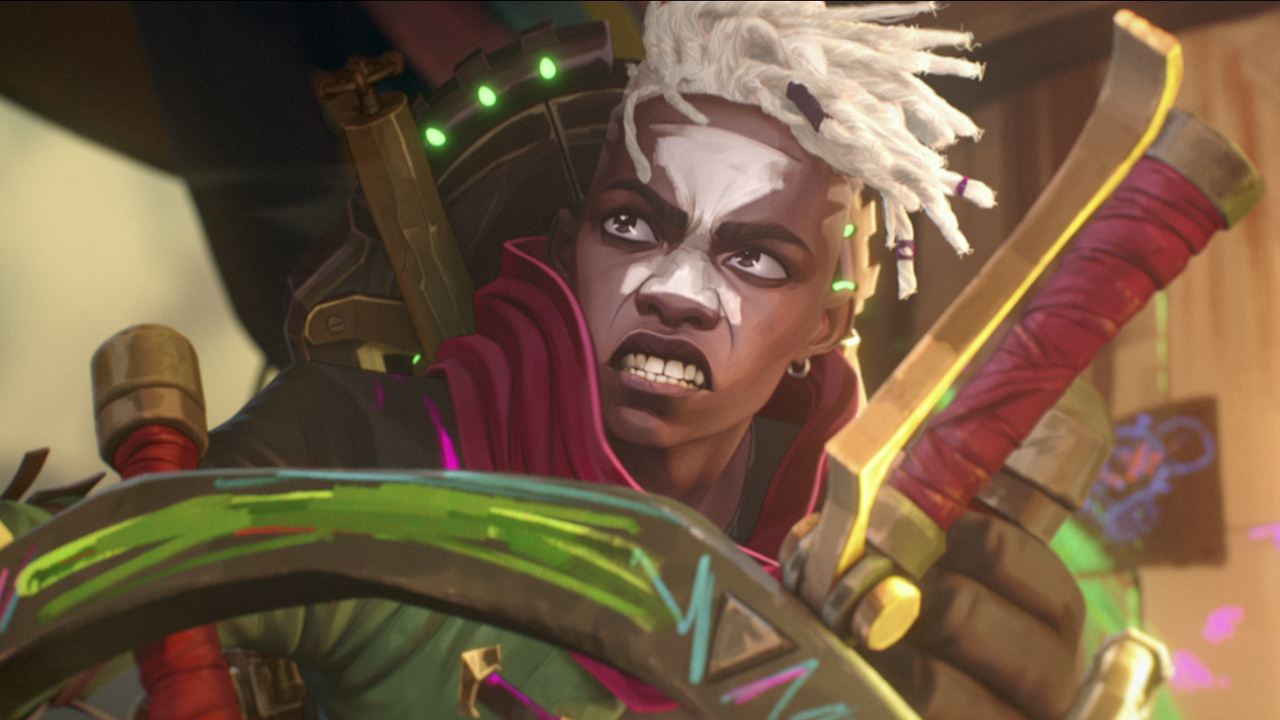 Ekko flies Jinx's airship in Arcane season 2, episode 9