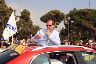 Race director Christian Prudhomme announces the race's departure.