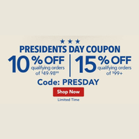 Presidents' Day coupon: Use code PRESDAY