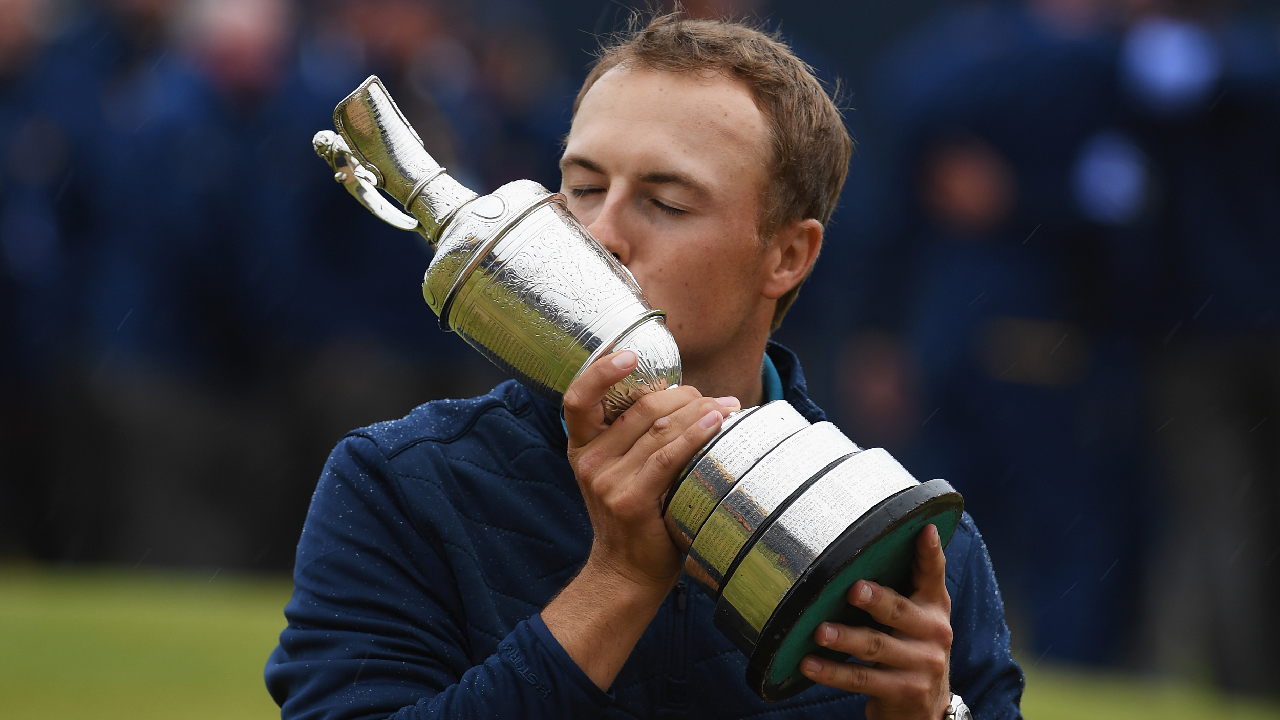 Jordan Spieth with the Claret Jug