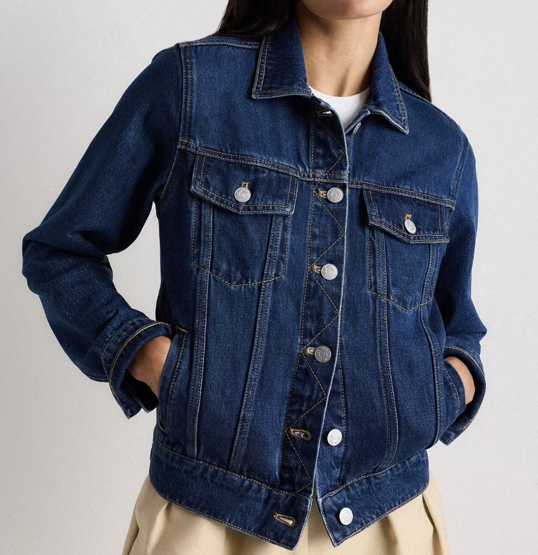 Quince, 100% Organic Cotton Denim Jacket
