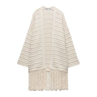 Zara Fringed Knit Jacket