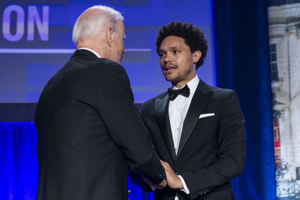 Joe Biden and Trevor Noah