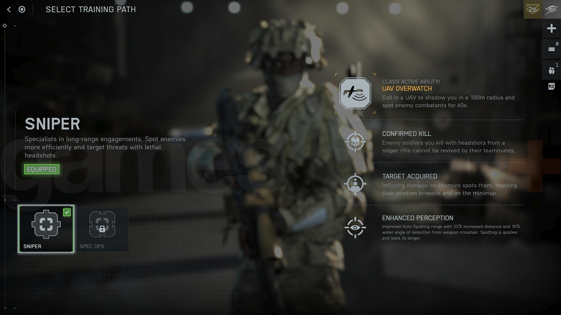 The Sniper Training Path, part of the best Battlefield 6 Recon build