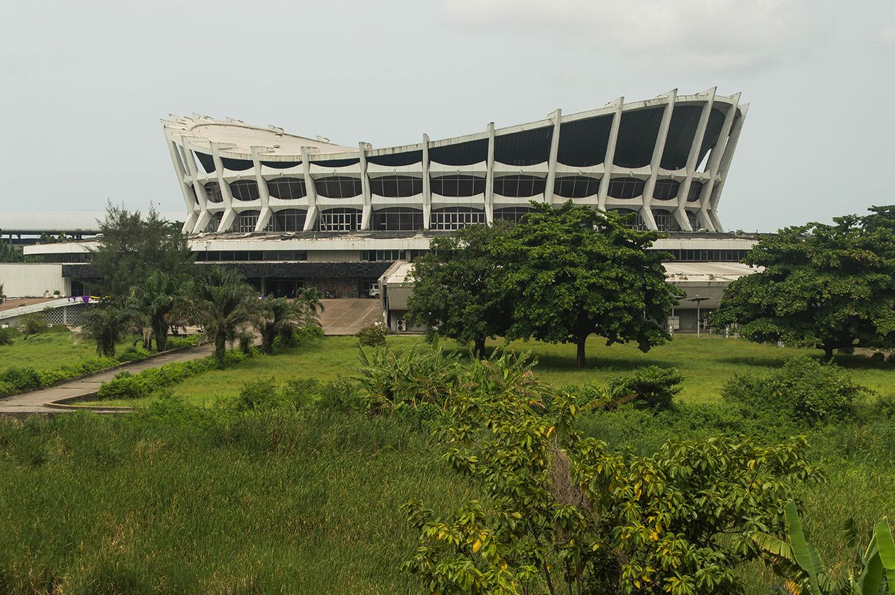 exterior of National Theatre, Lagos has become a stage set for the relationship of afrobeats and modernism