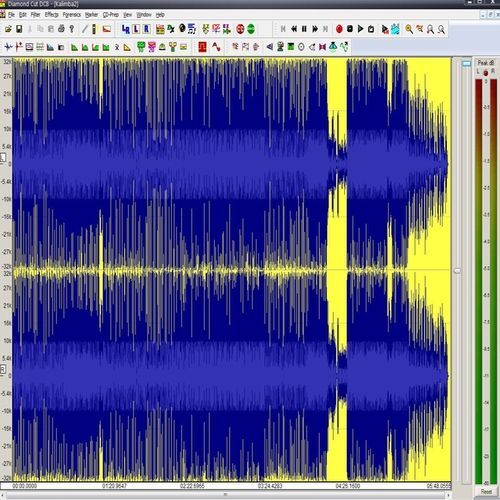 Diamond Cut image: Many of your tools are above the audio editing window.