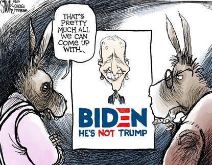 Political Cartoon U.S. Trump Joe Biden Democrats democratic primaries presidential election voters