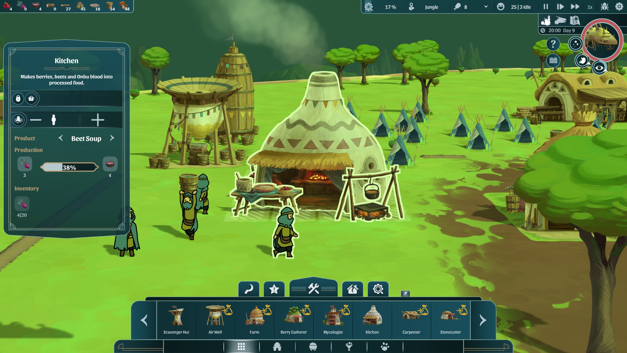 The Wandering Village city builder set on a giant creature's back