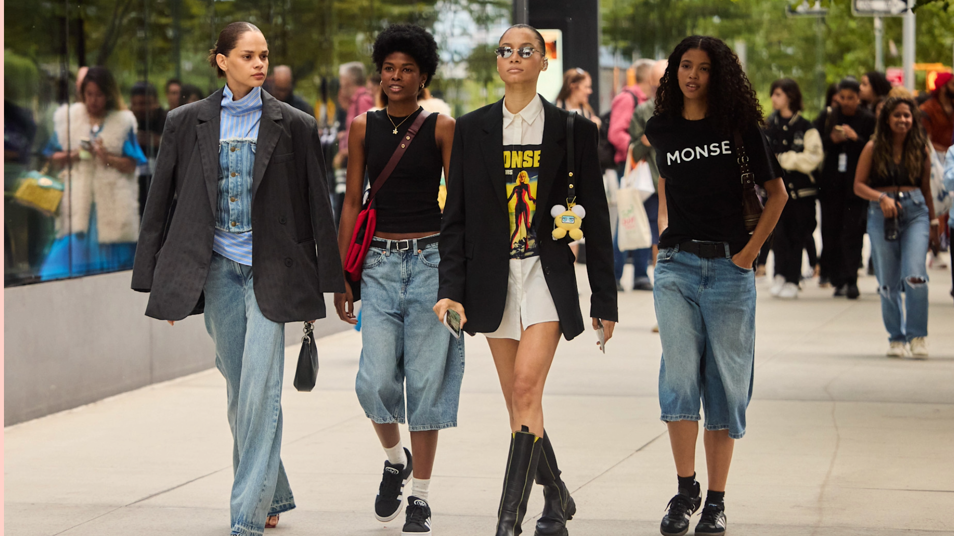 women wearing denim in New York