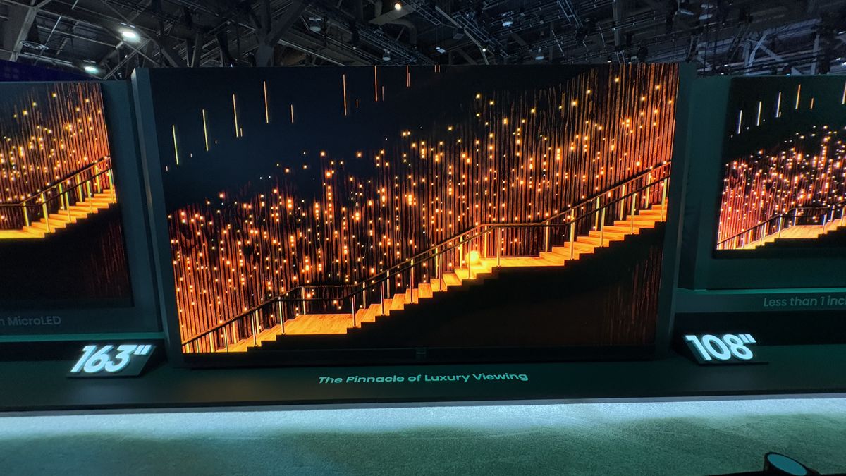 Hisense Micro LED TV on the CES 2025 show floor