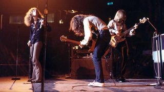 Led Zeppelin onstage at the Royal Albert Hall, January 1970