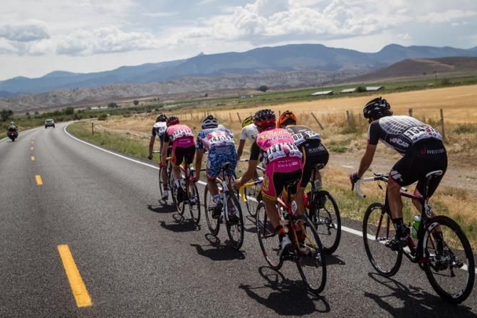 The break heads towards the mountains and the climb up Mt. Nebo.