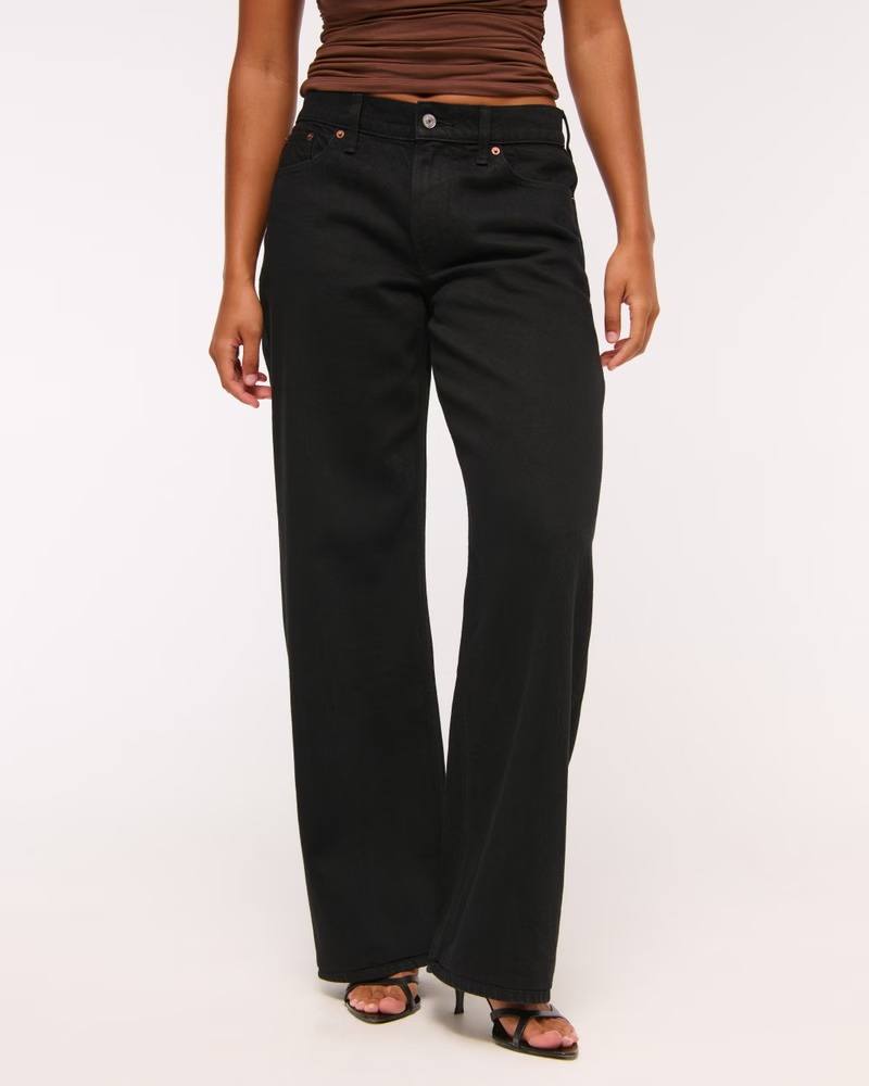 Abercrombie &amp;amp; Fitch , Curve Love Low Rise Ultra Loose Jean