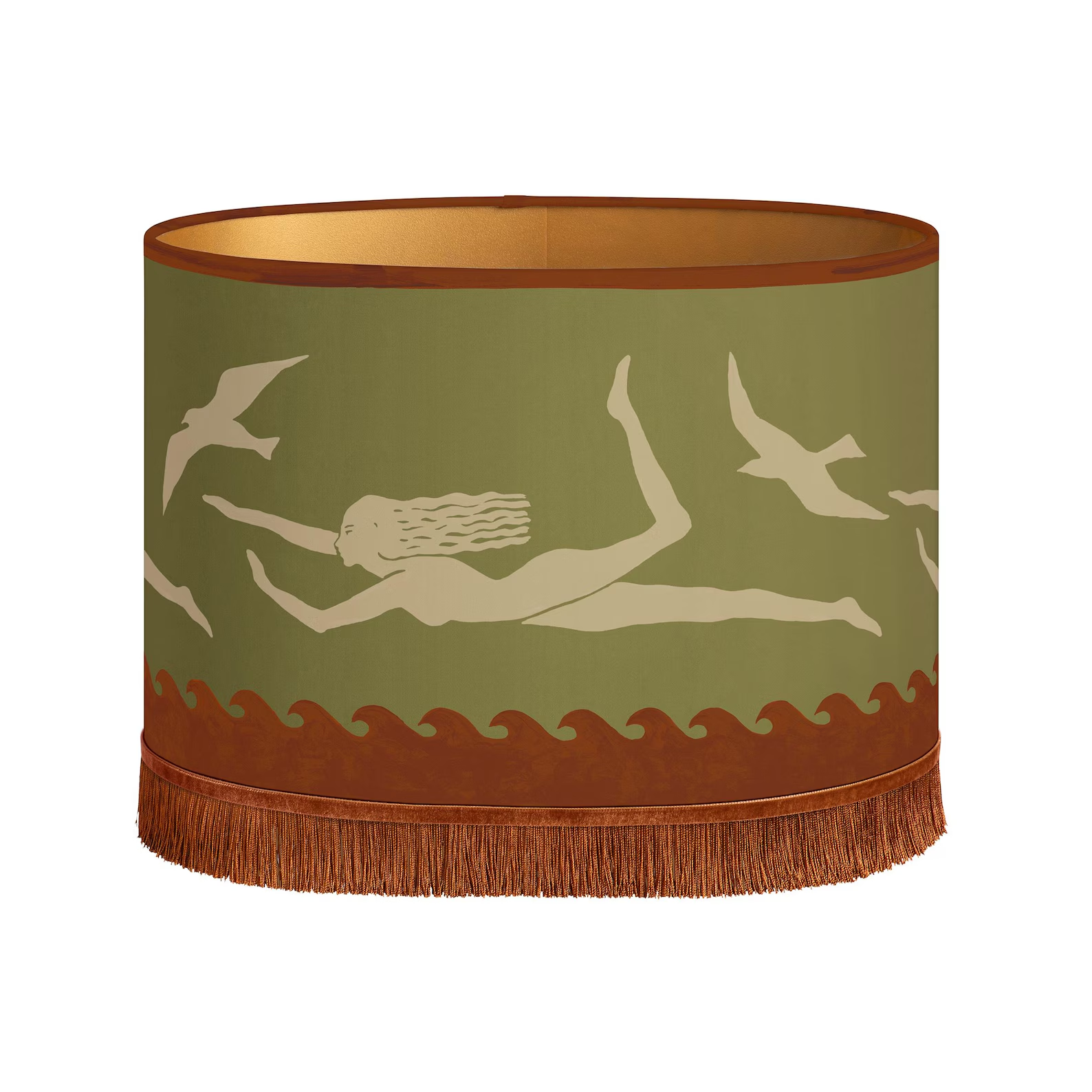 Palais Lampshades, Thalassa Palm &amp;amp; Cinnamon Lampshade