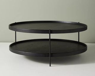 anthropologie noir tiered coffee table