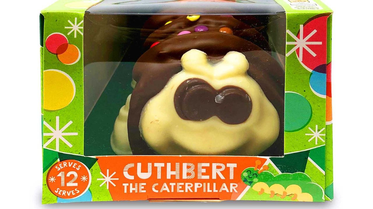 Cuthbert the Caterpillar cake, Aldi, dupe of M&amp;S