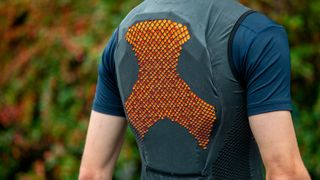 Back of man wearing Bluegrass Seamless Lite D3O Back Protector