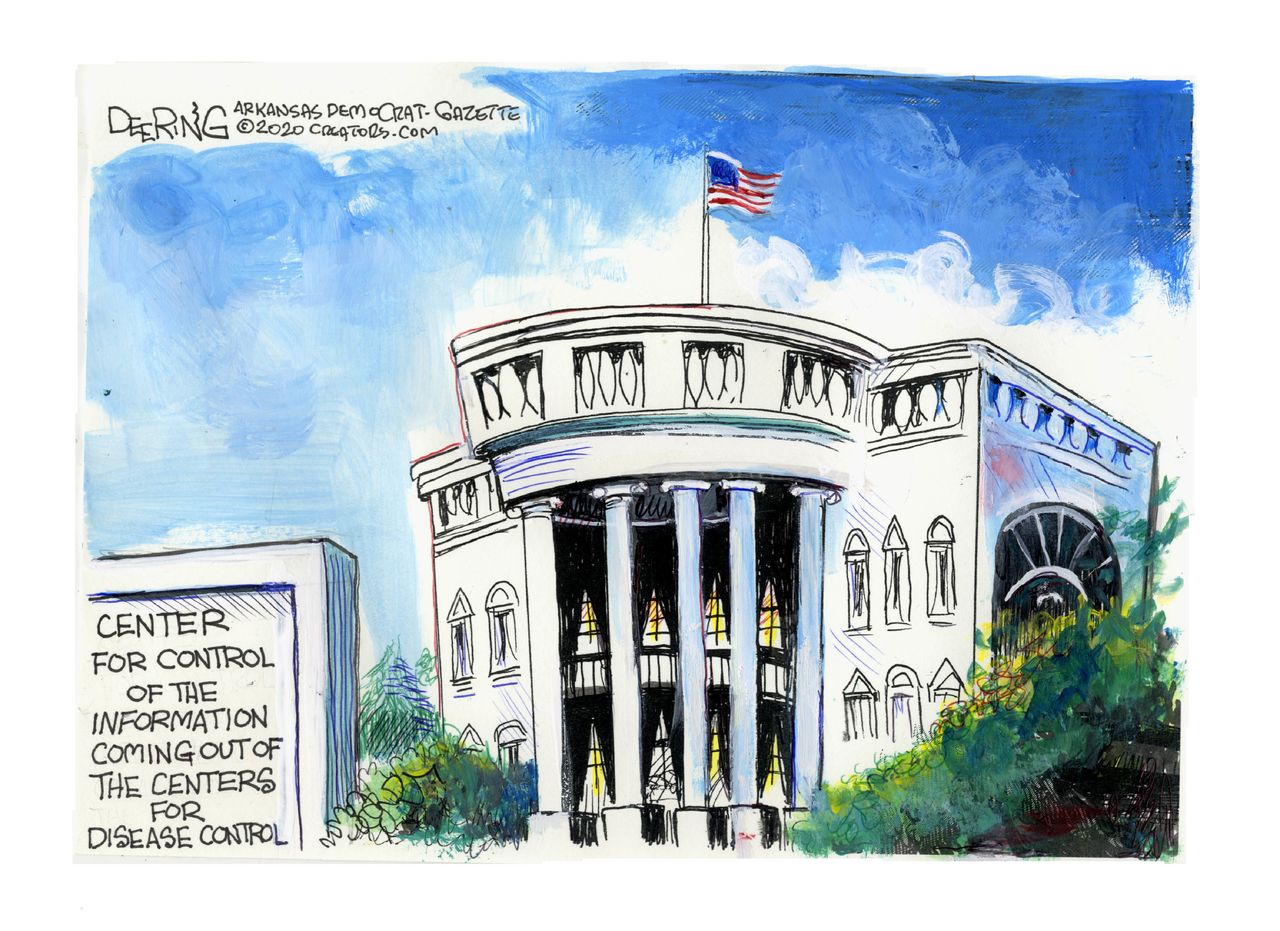 Political Cartoon U.S. Trump White House CDC COVID