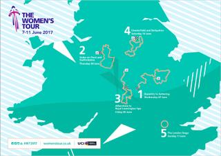 The 2017 Women's Tour race route