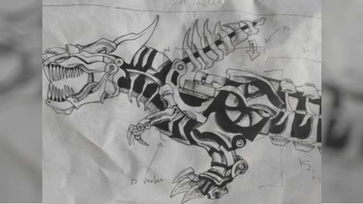Dino Grimlock mod process by Ed Mod Craft