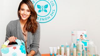 Promo for Honest featuring Jessica Alba holding a box of beauty products