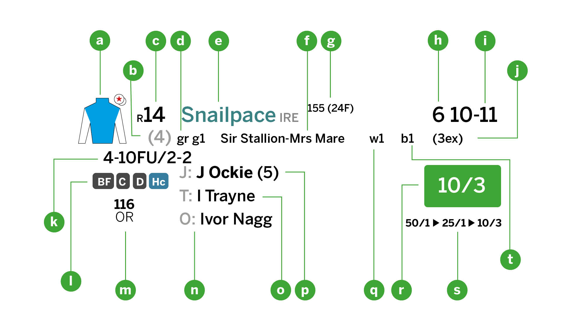 Racecard example