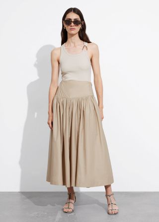 A-line midi skirt