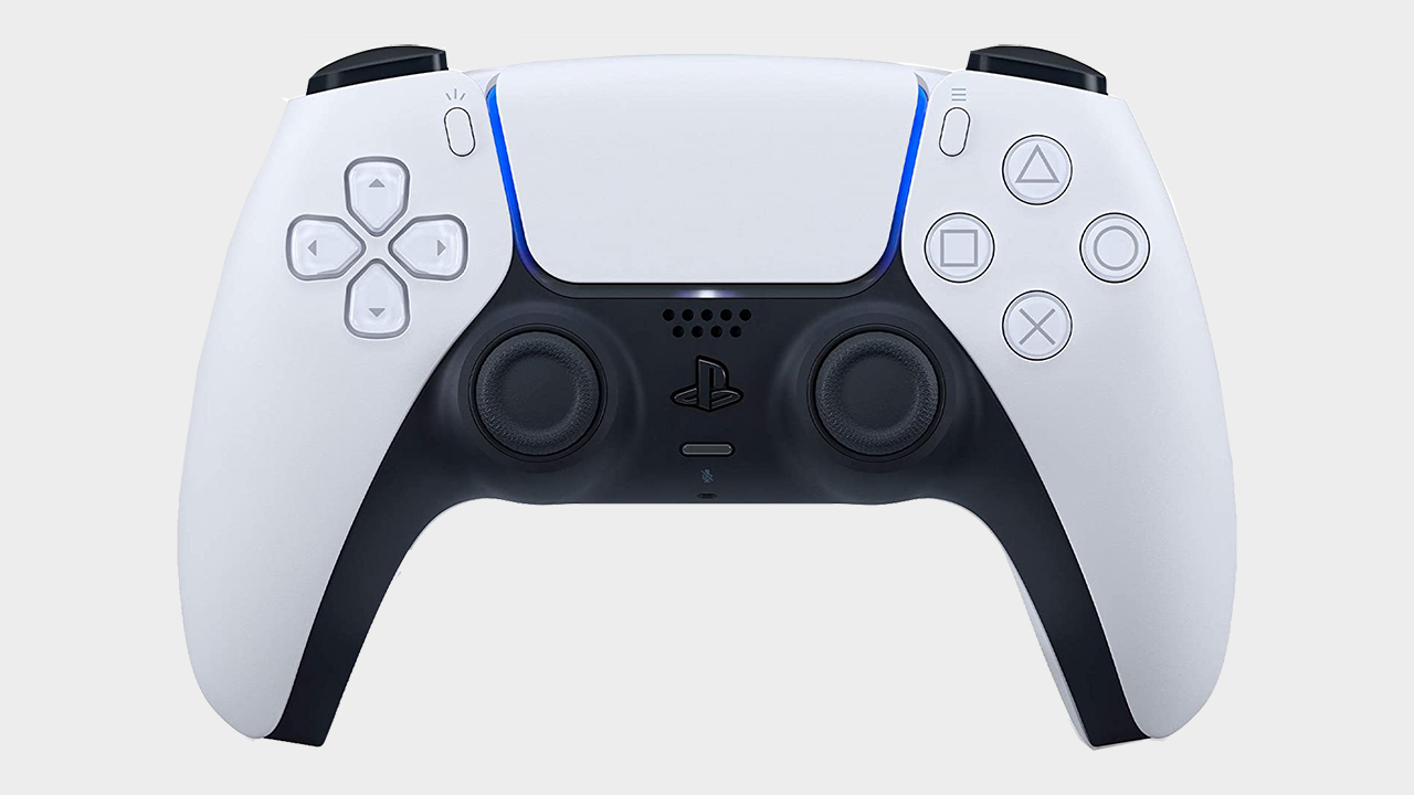 Sony Dualsense controller pictured front on
