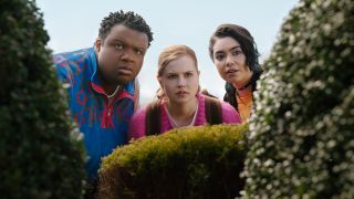Jaquel Spivey plays Damian Hubbard, Angourie Rice plays Cady Heron and Auli'i Cravalho plays Janis ‘Imi’ike in Mean Girls