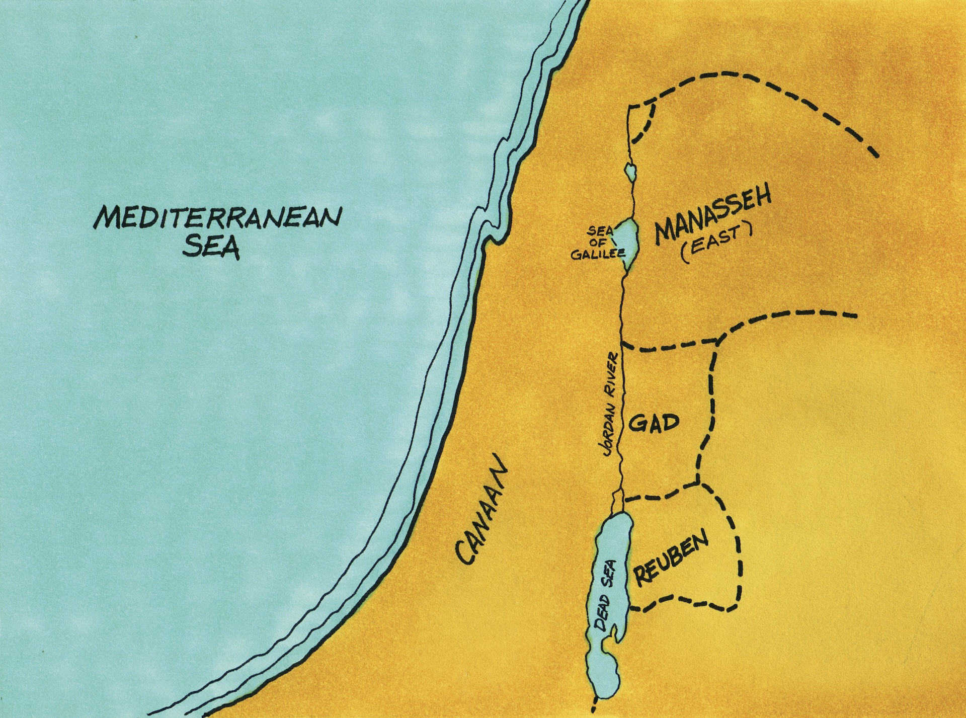 a map of ancient Canaan