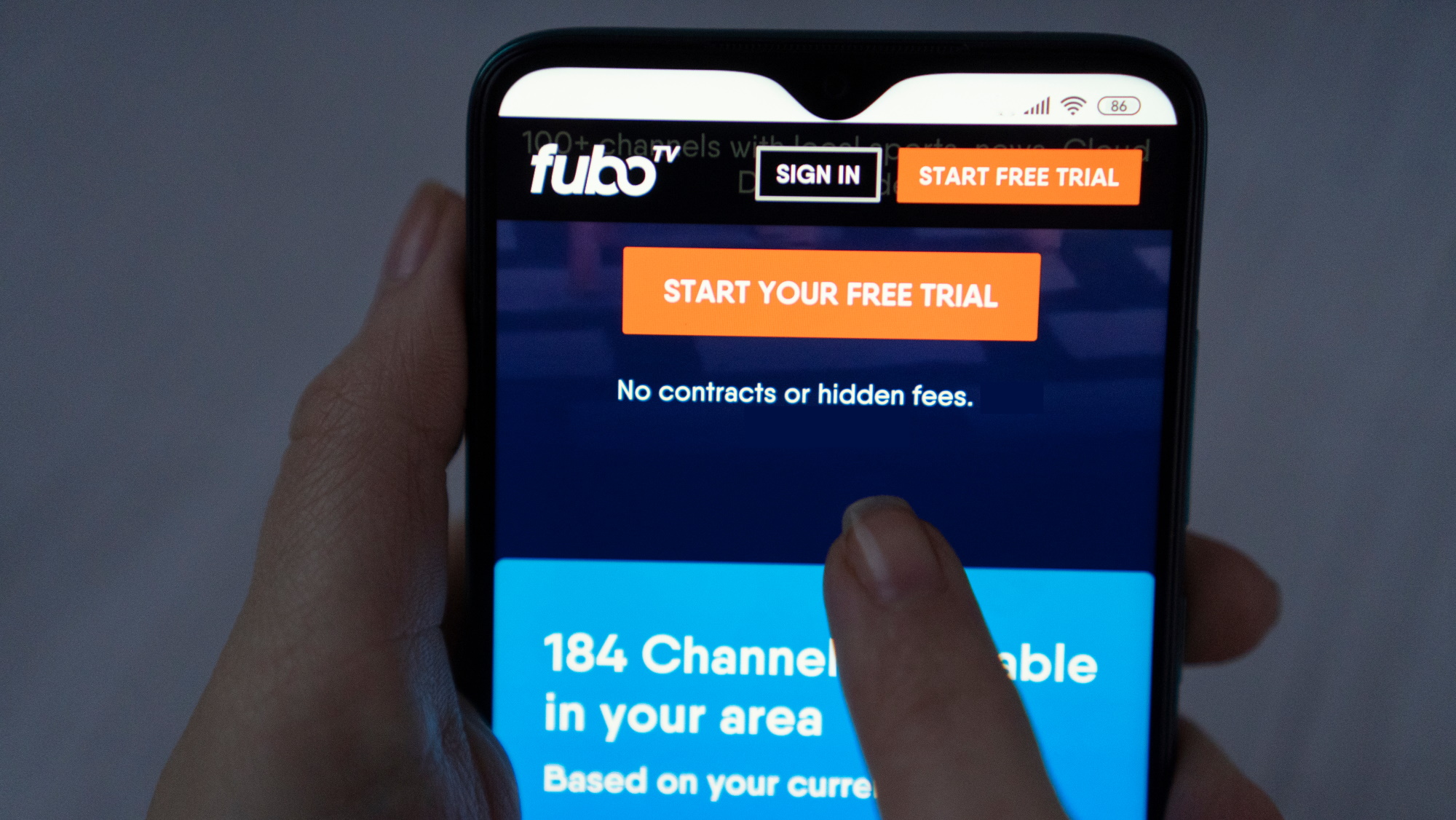 FuboTV on mobile