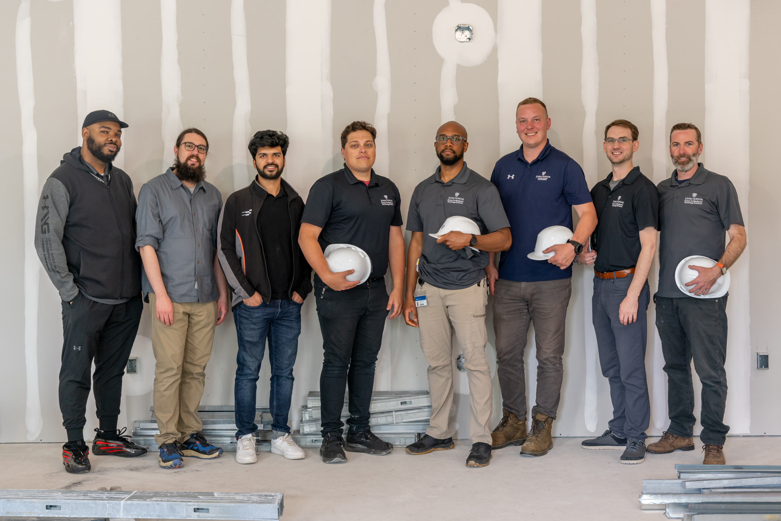 Johns Hopkins University, Left to right: Drew Stephens, Greg Strack, Tushar Muley, Andrew Cowdrick, Gerald Foster, Brad Aumiller, Peter Williams, Bob Peters