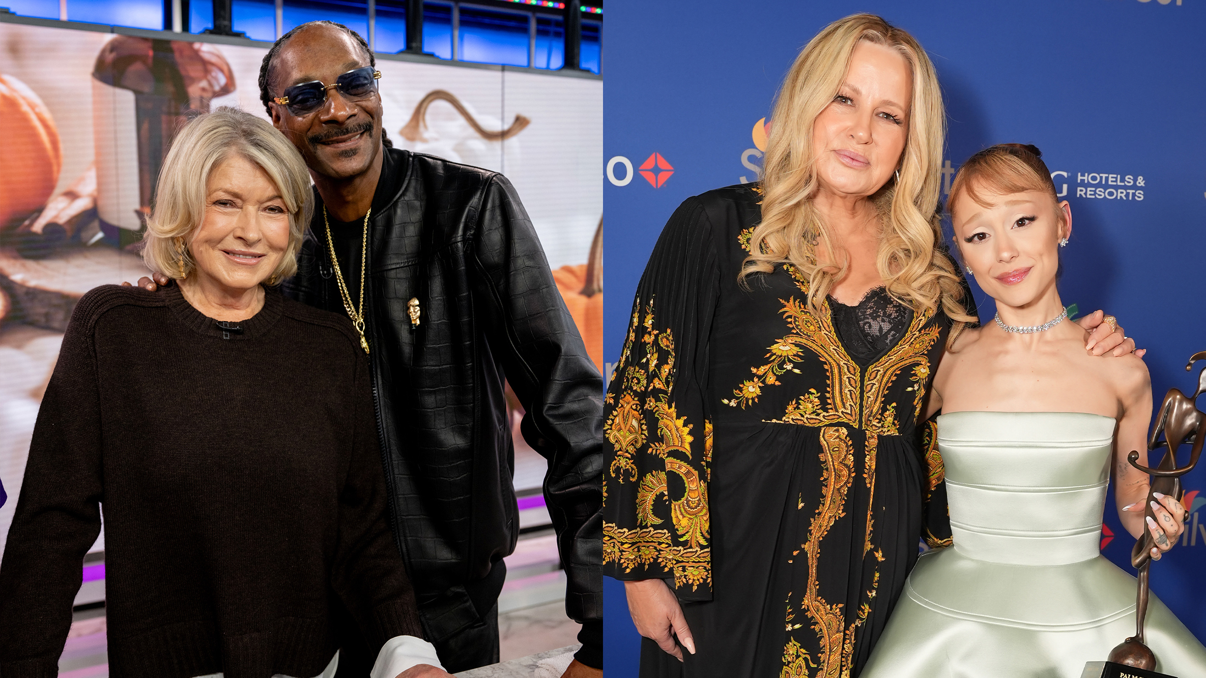 martha stewart snoop dogg, jennifer coolidge ariana grande