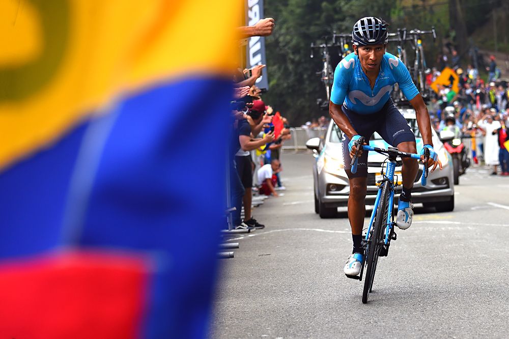 Nairo Quintana (Movistar) attacks to win stage 6 at Tour Colombia 2.1