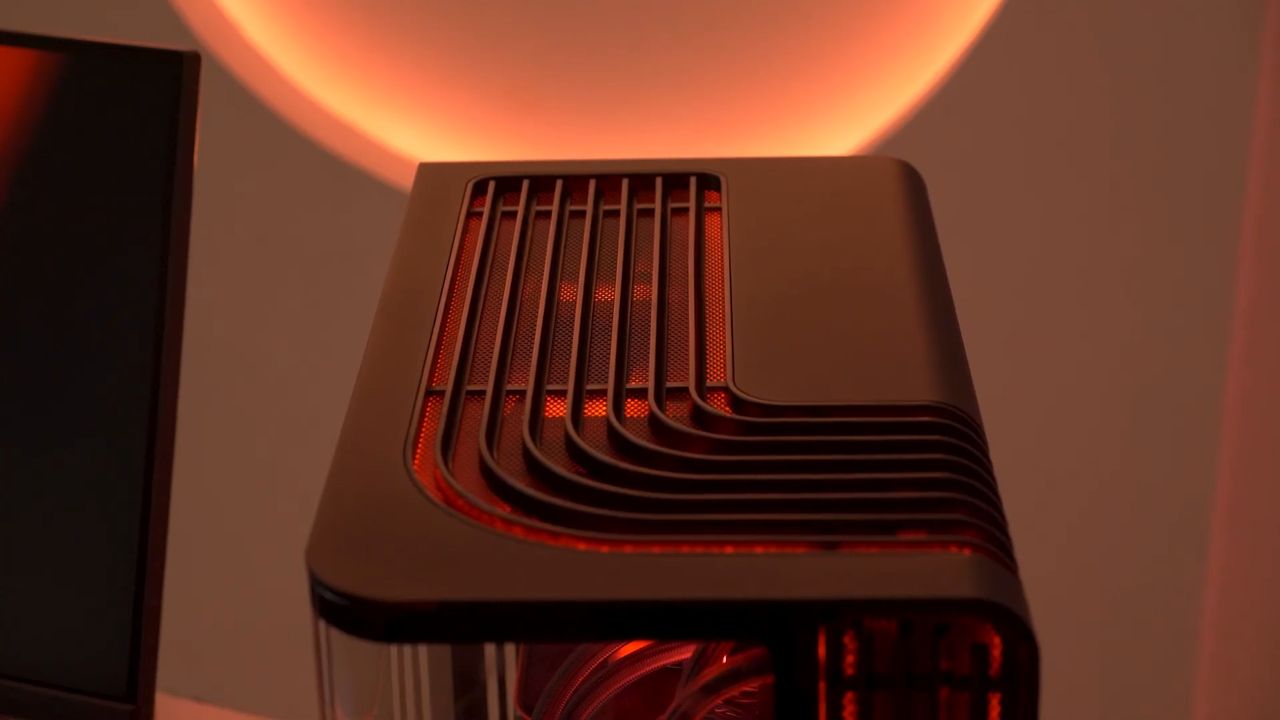 The top of the new iBUYPOWER Trace gaming PC case