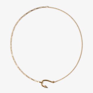 burberry gold necklace with diamond hook design
