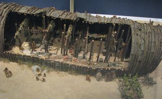 A model of a longhouse at the Royal Ontario Museum.