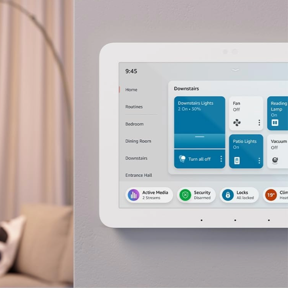 Amazon Echo on wall