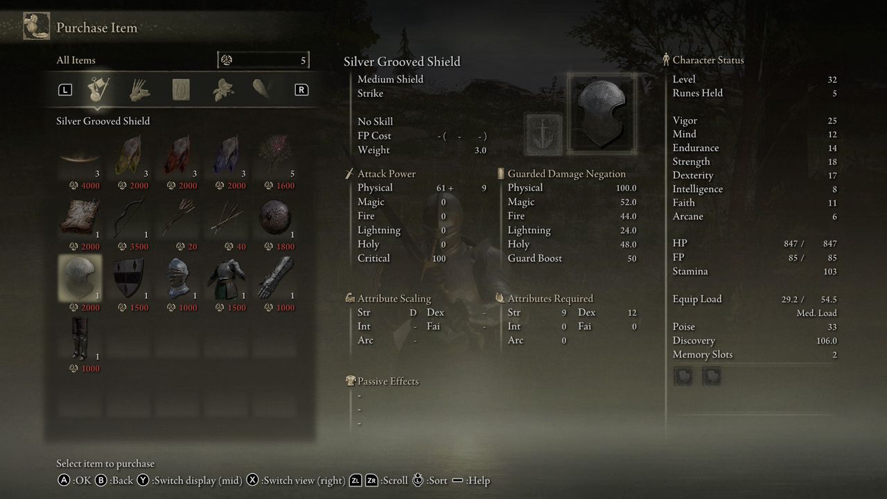 Elden Ring Tarnished Edition armor sets - Silver Grooved Set