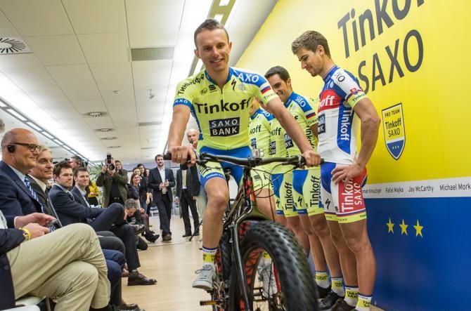 Tinkoff-Saxo jersey presentation in Moscow.
