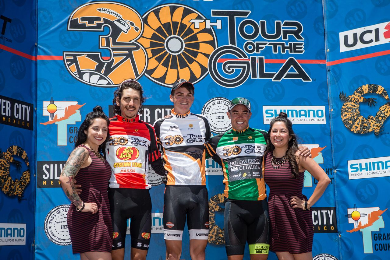 The jersey leaders after stage 2