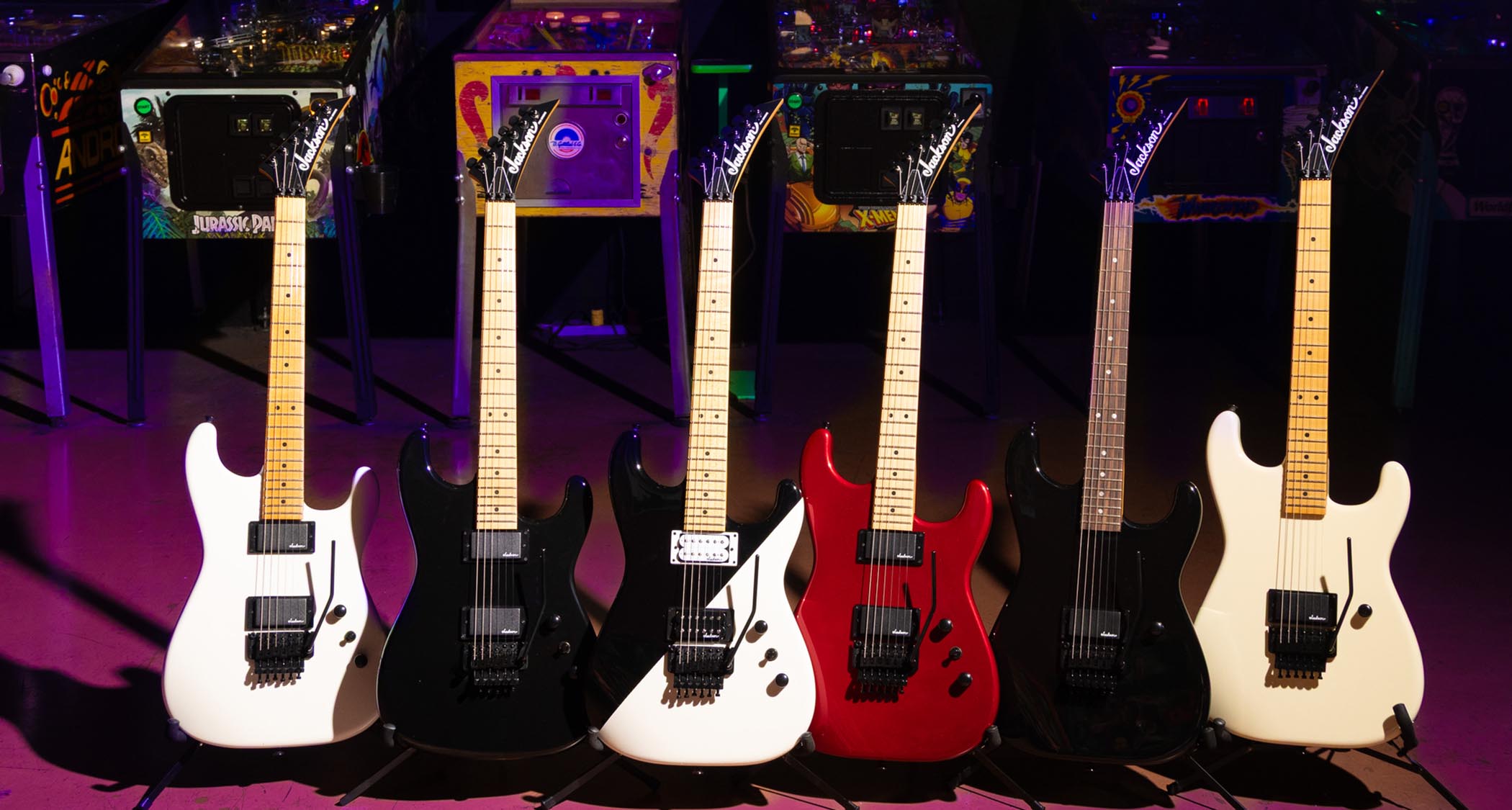 Jackson Pro Origins 1985 San Dimas: these retro S-styles take the high-performance electric guitar brand back to the &#039;80s, offering single and dual-humbucker platforms for shred with the choice of rosewood or maple fingerboards &amp;ndash; and what about that &amp;quot;Two-Face&amp;quot; black-and-white finish?
